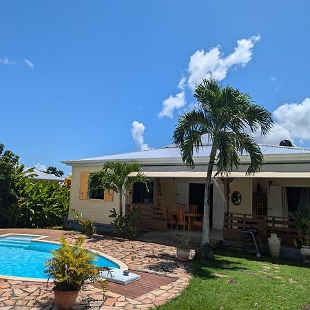 Charmante Villa Creole Climatisee, Jardin Tropical Et Piscine Prives Lamentin Exterior foto